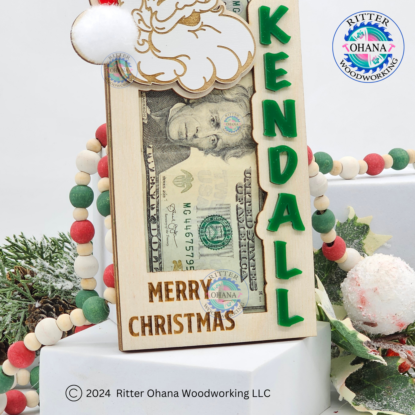 Christmas Santa Money Holder (upright)