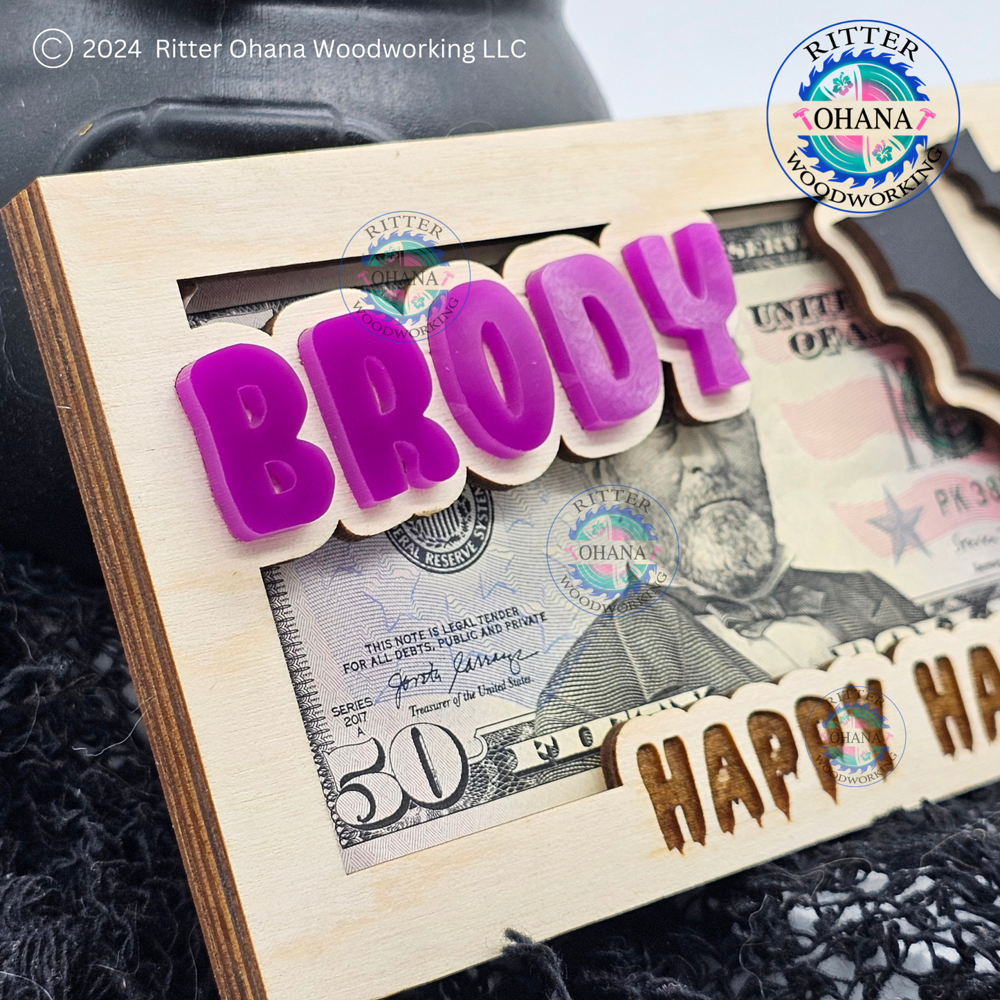 Halloween Bat Money Holder