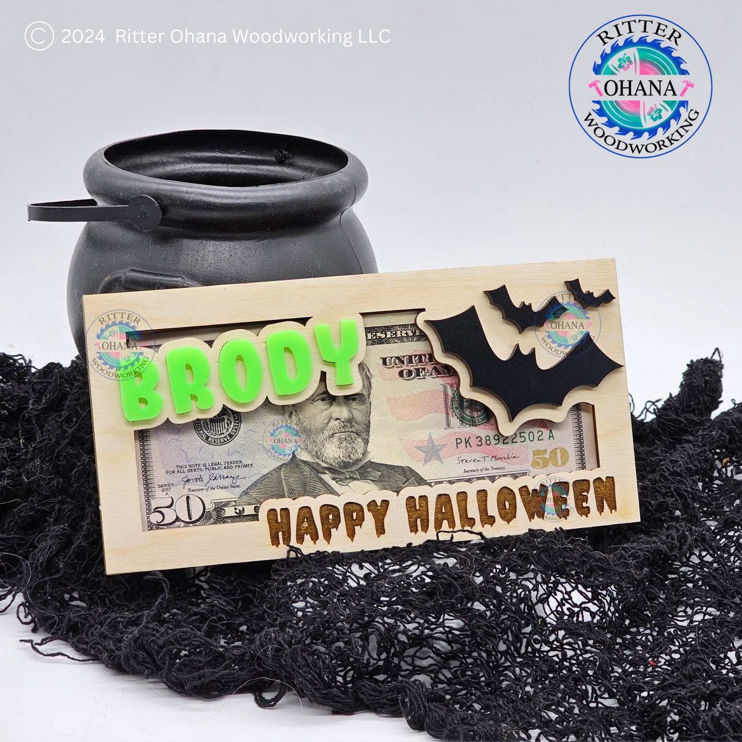Halloween Bat Money Holder