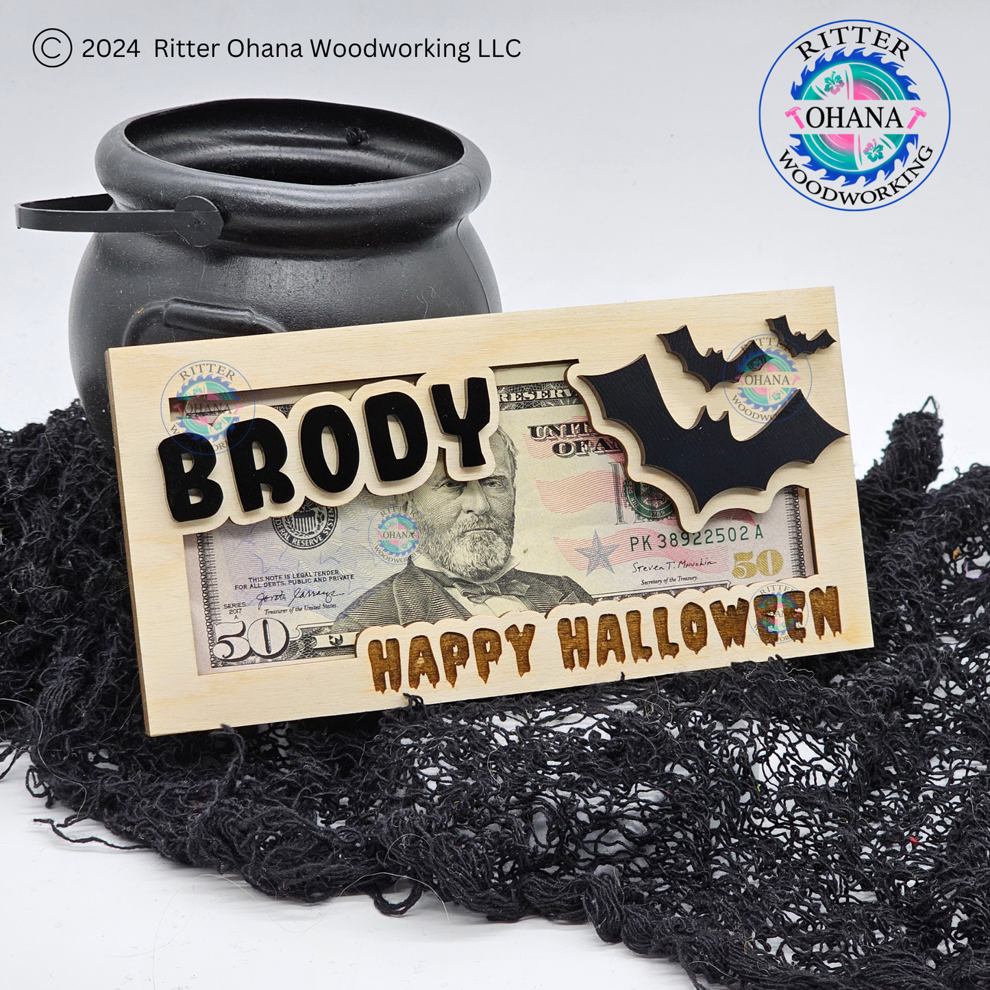 Halloween Bat Money Holder