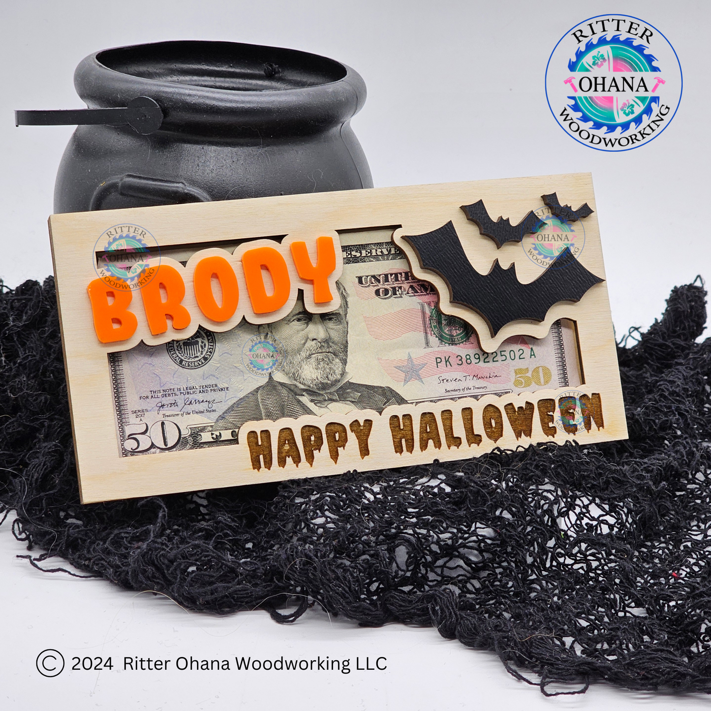 Halloween Bat Money Holder