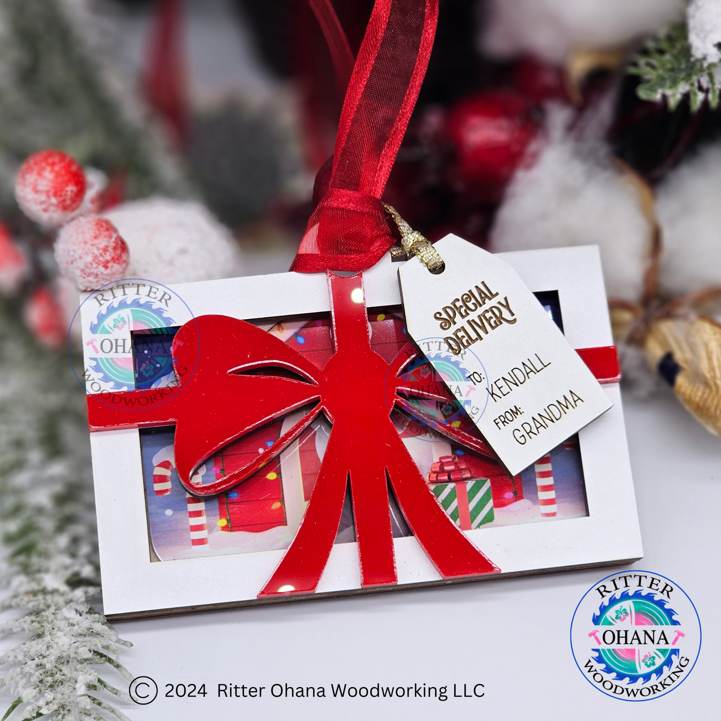 Christmas Bow Gift Card Holder