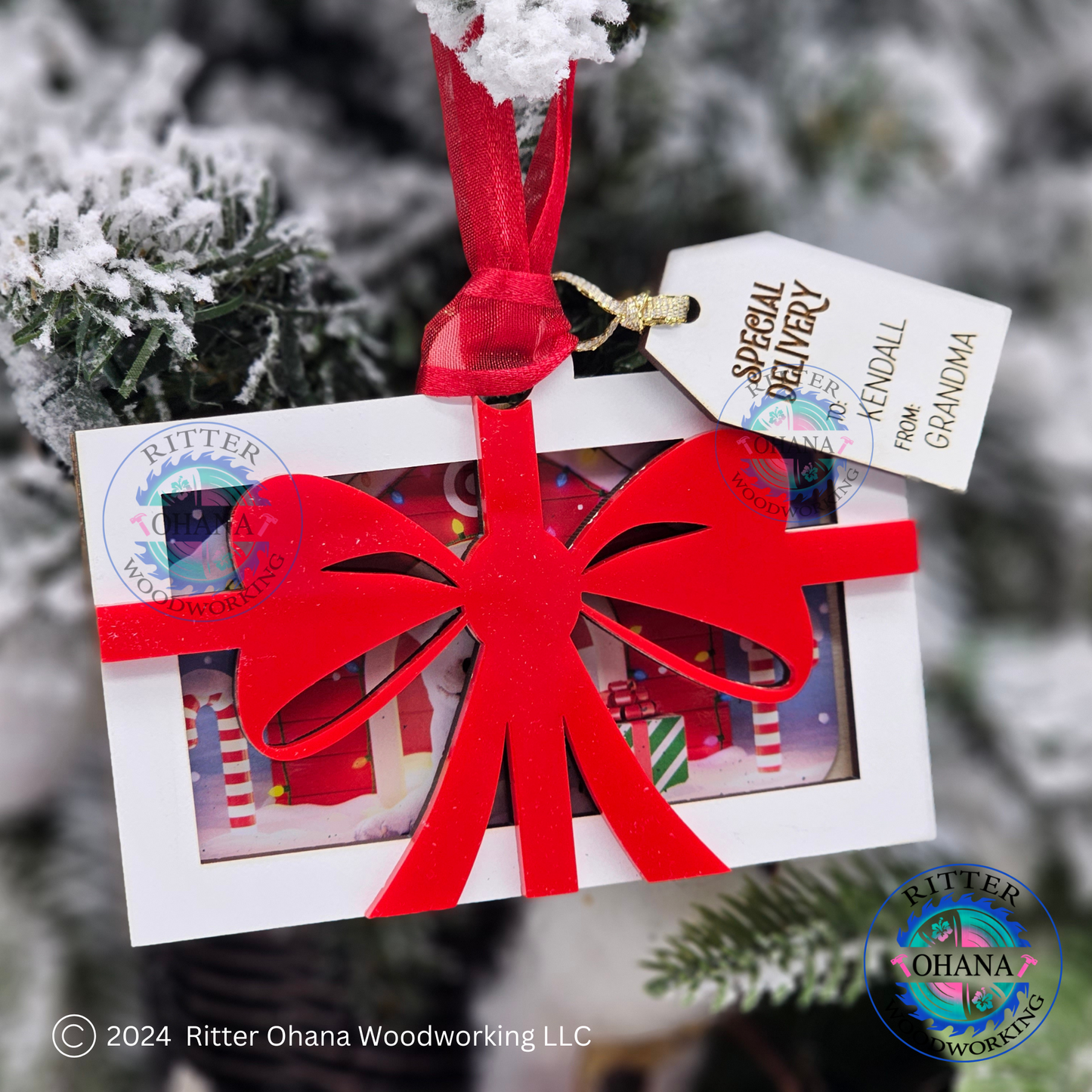 Christmas Bow Gift Card Holder