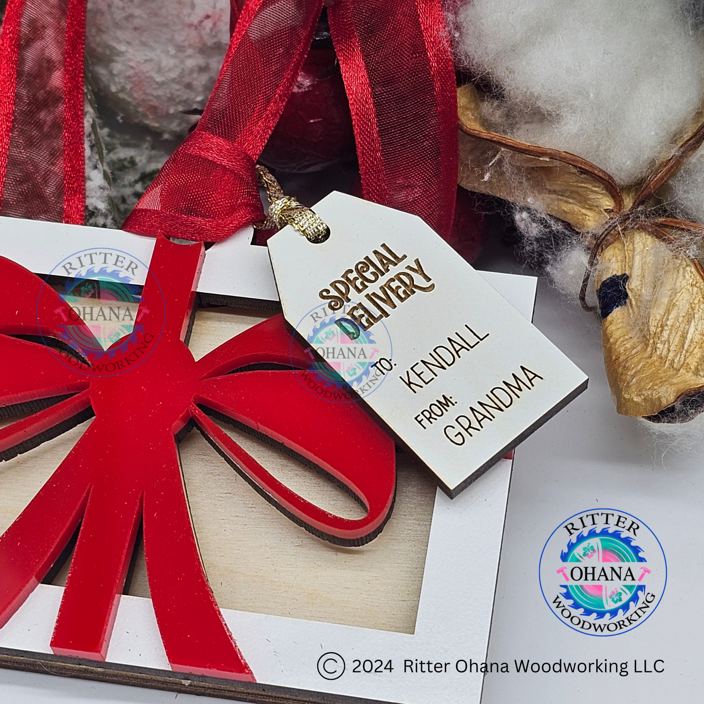 Christmas Bow Gift Card Holder