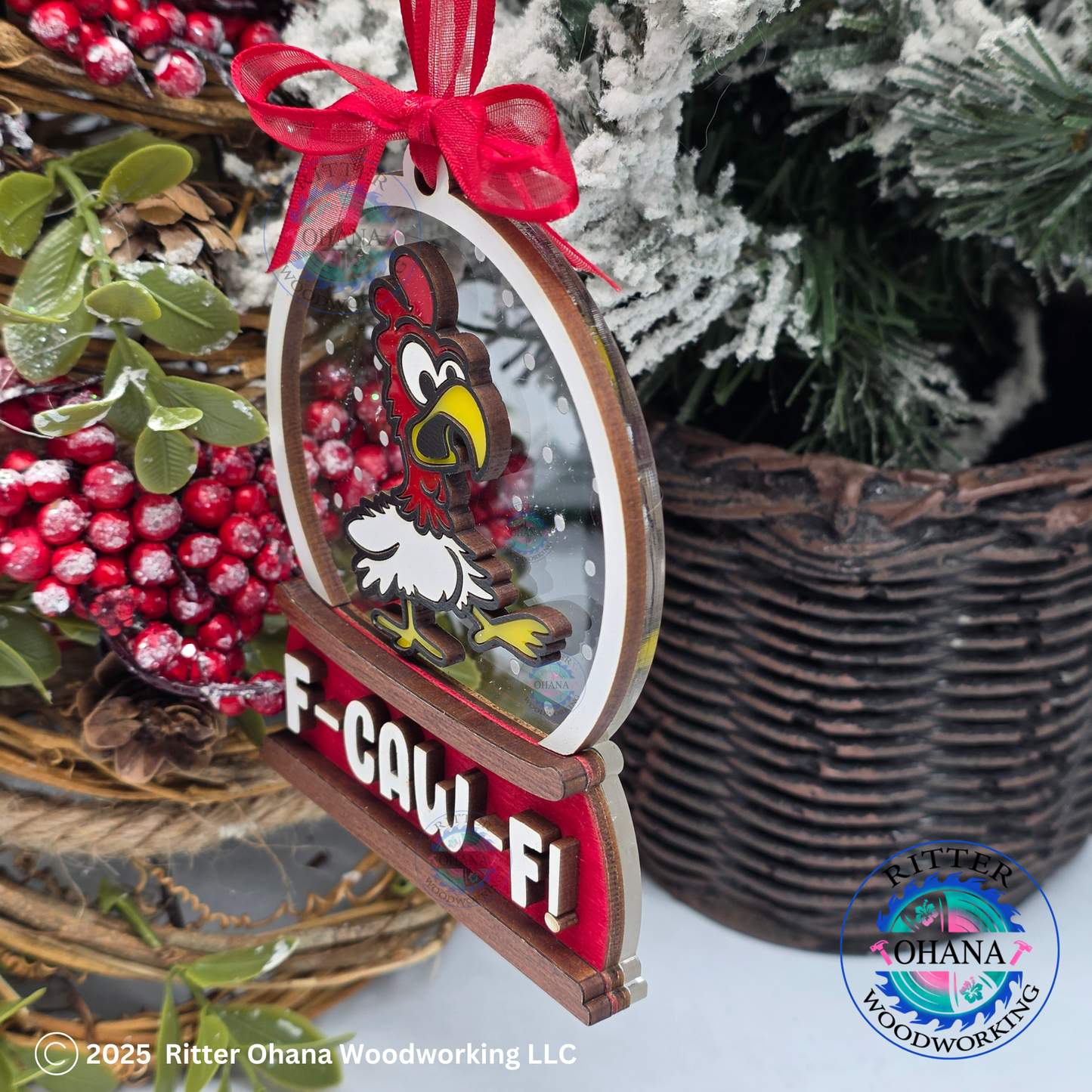F-Caw-F Christmas Ornament