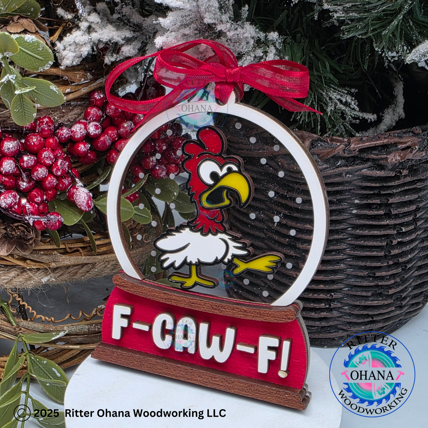 F-Caw-F Christmas Ornament