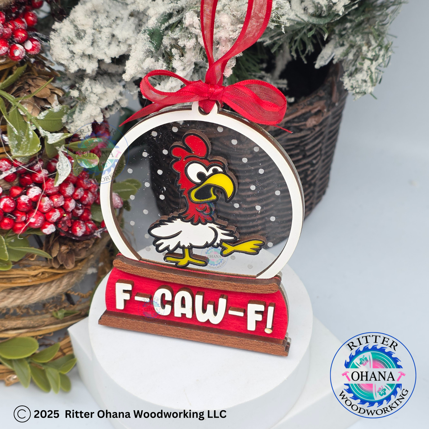F-Caw-F Christmas Ornament
