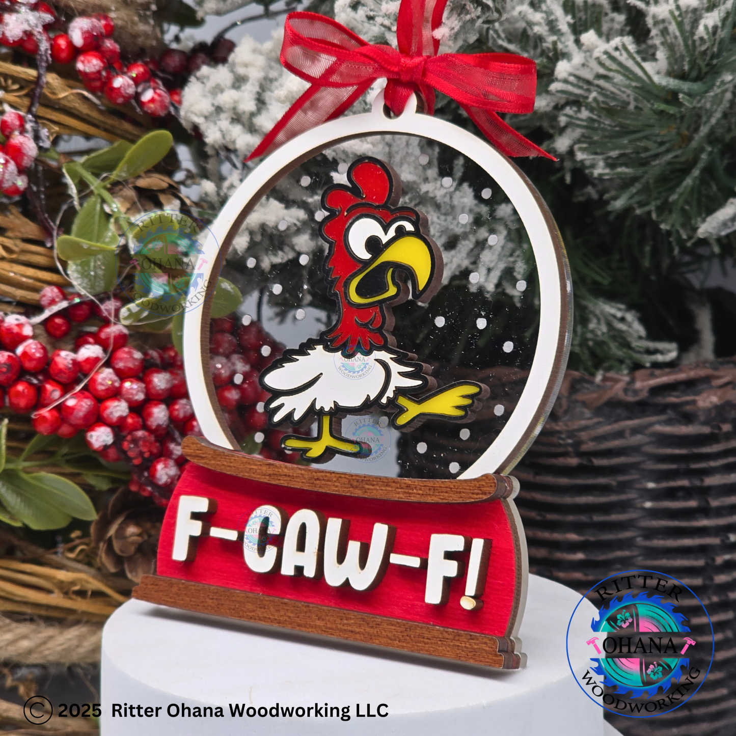 F-Caw-F Christmas Ornament