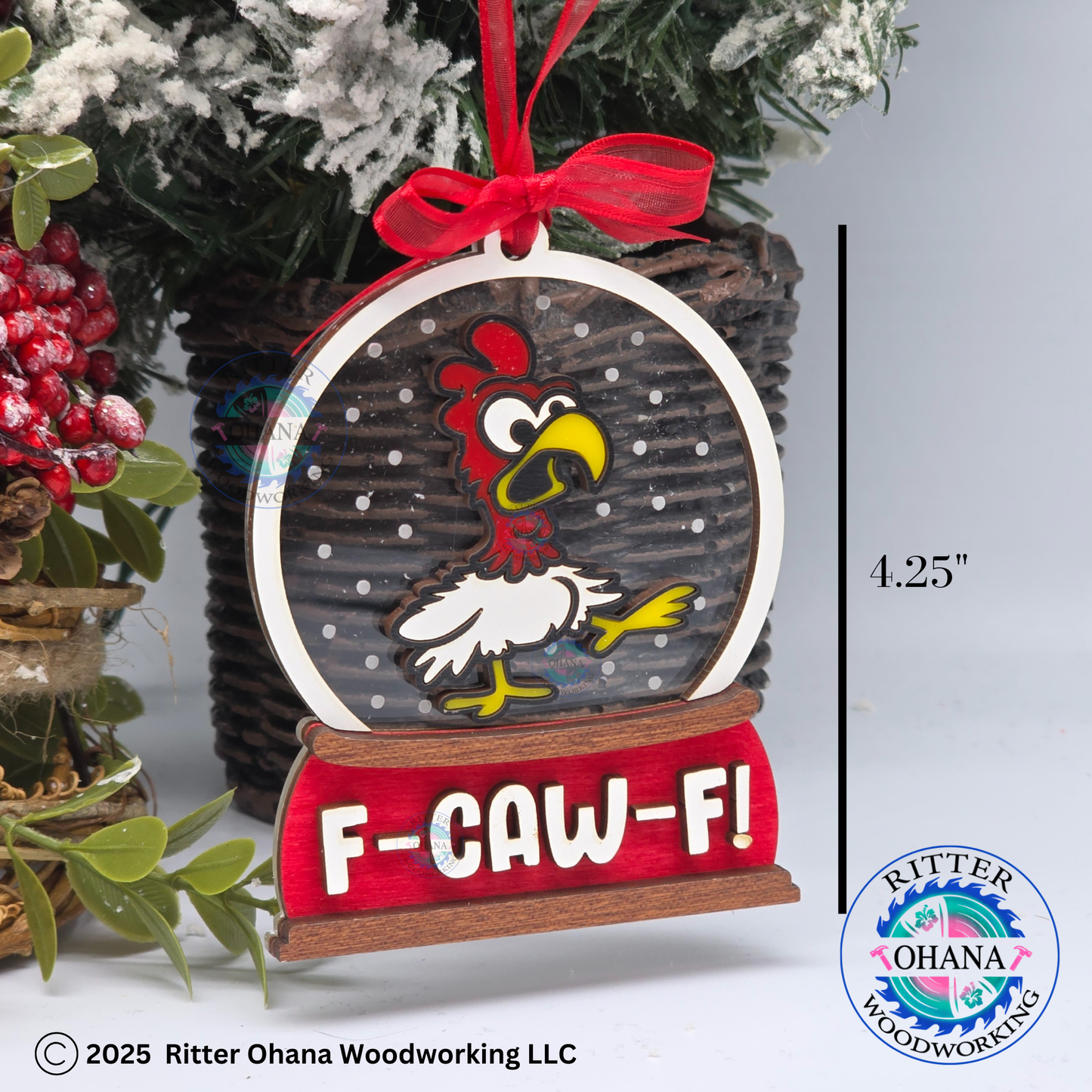 F-Caw-F Christmas Ornament