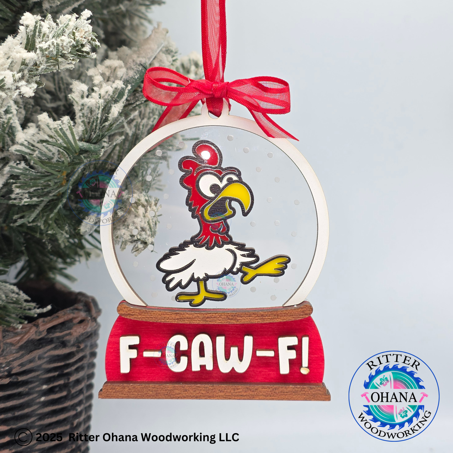 F-Caw-F Christmas Ornament