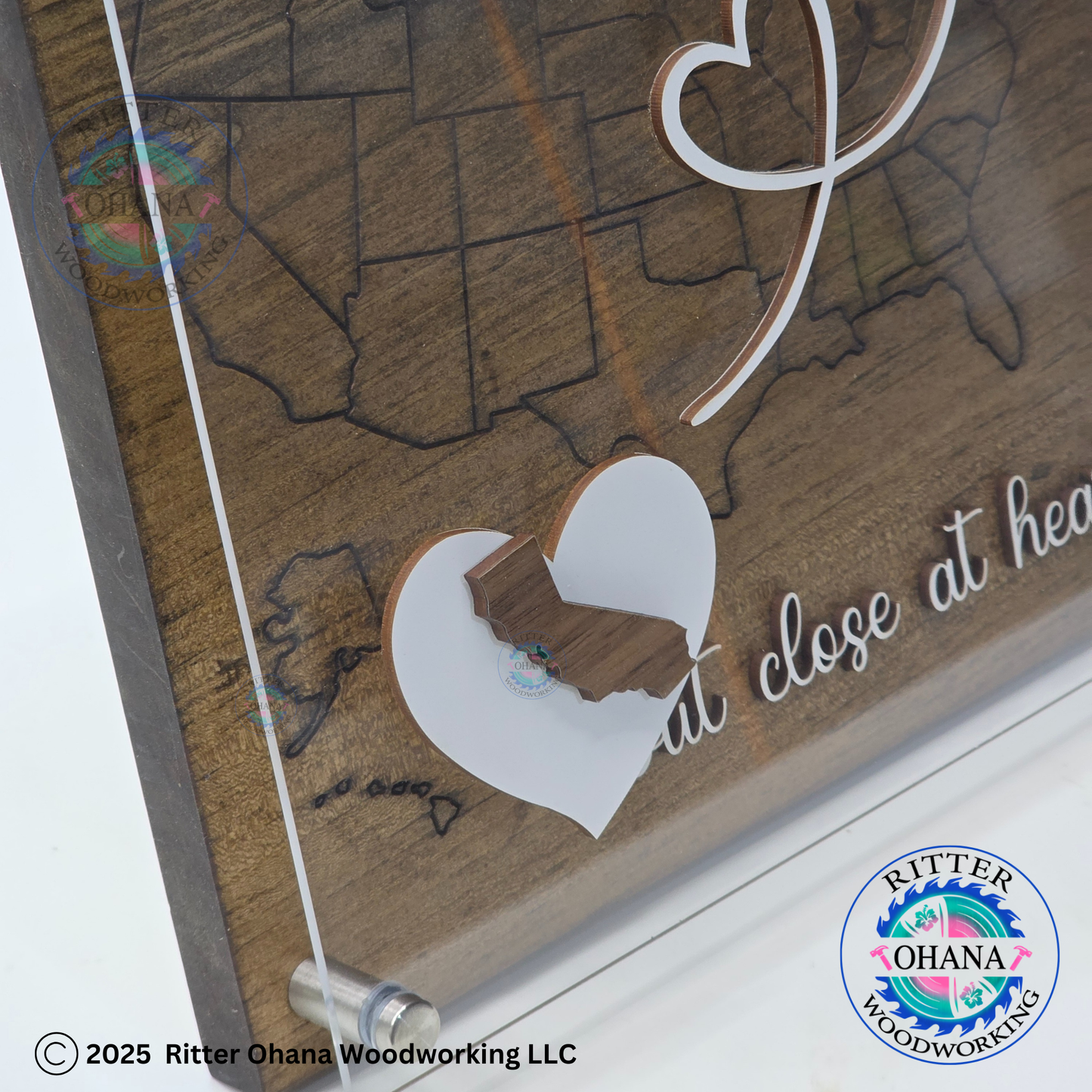 Miles Apart but Close at Heart Sign