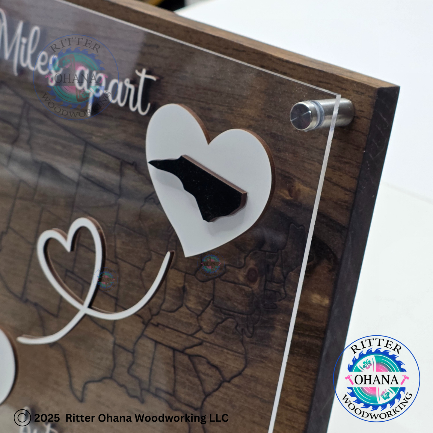 Miles Apart but Close at Heart Sign