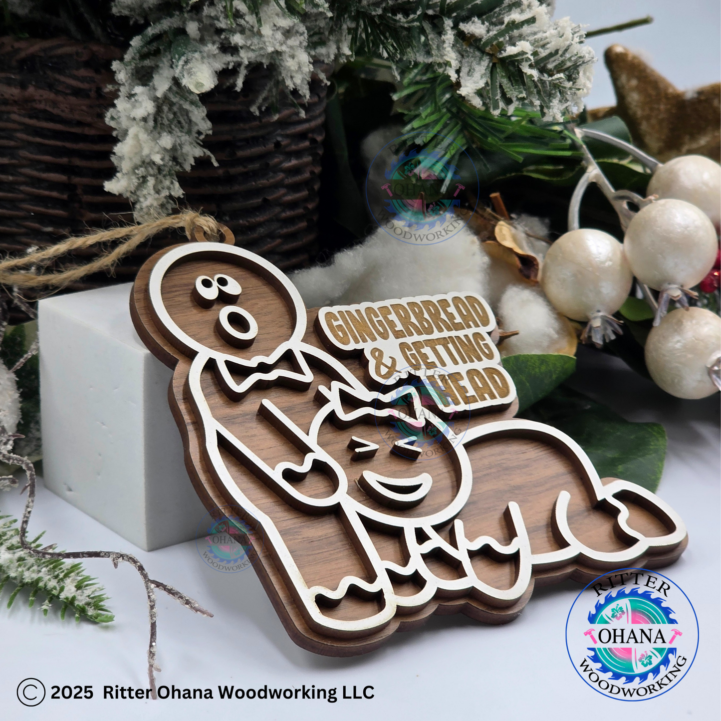 Naughty Gingerbread Ornament-Getting Head