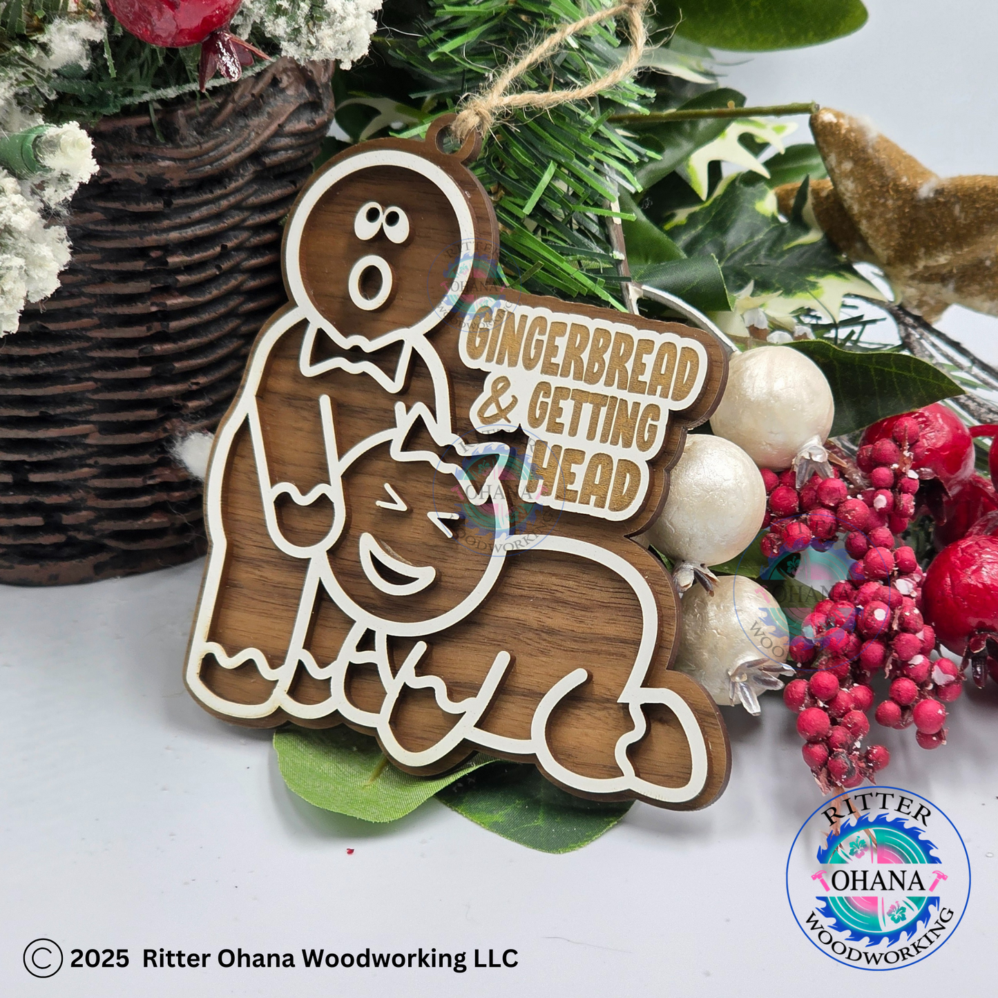 Naughty Gingerbread Ornament-Getting Head