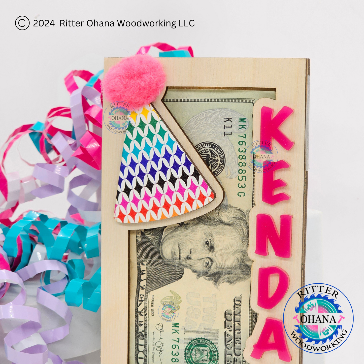Birthday Hat Money Holder (geometric)