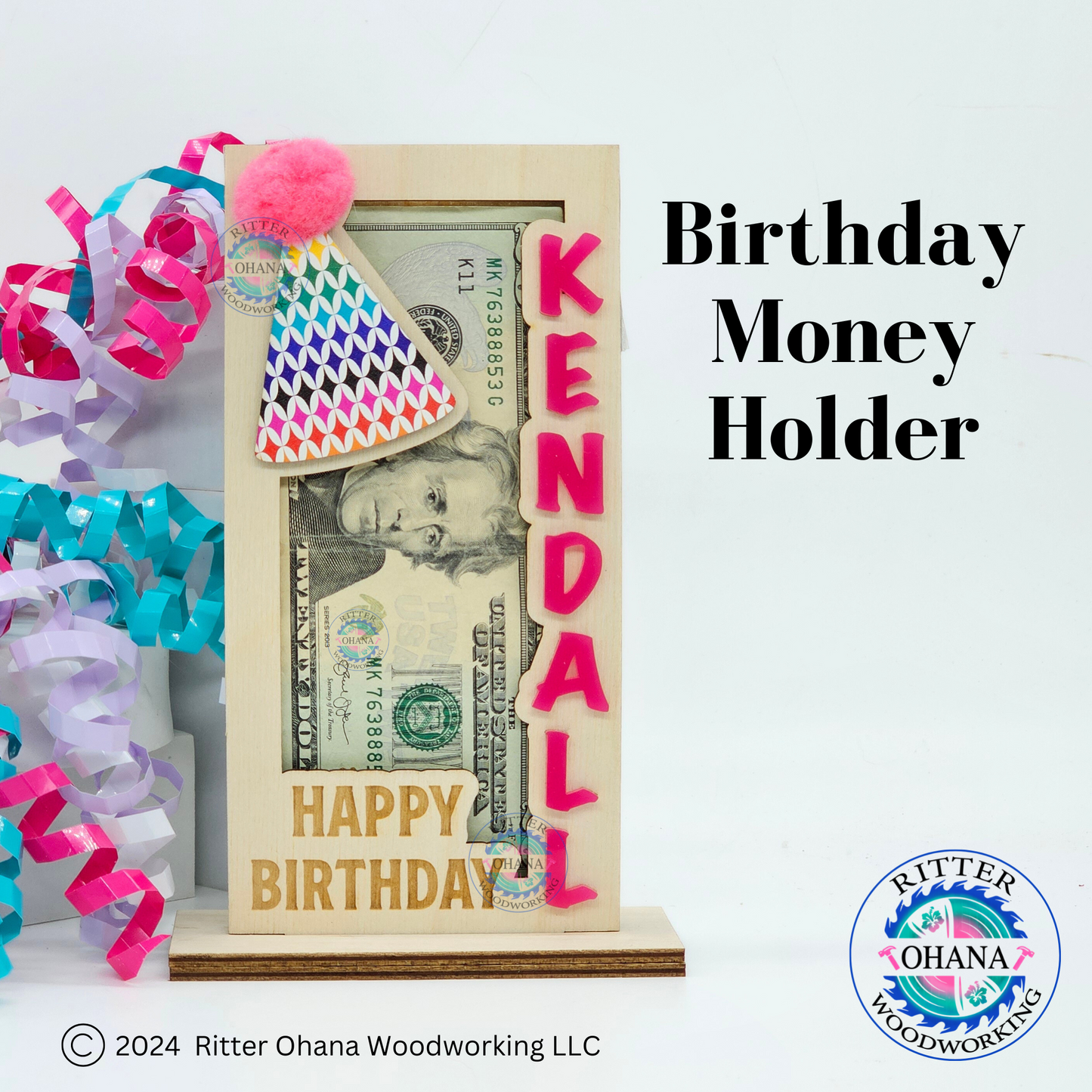 Birthday Hat Money Holder (geometric)