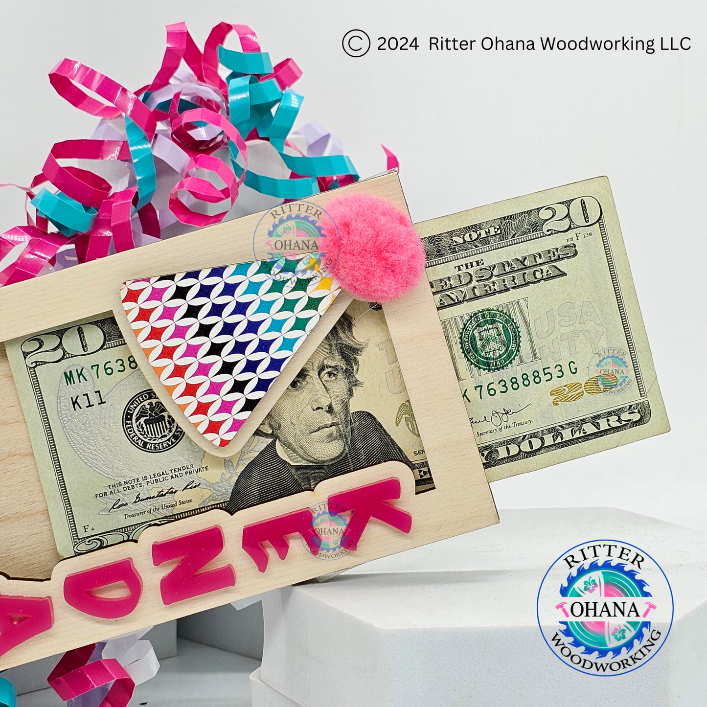 Birthday Hat Money Holder (geometric)