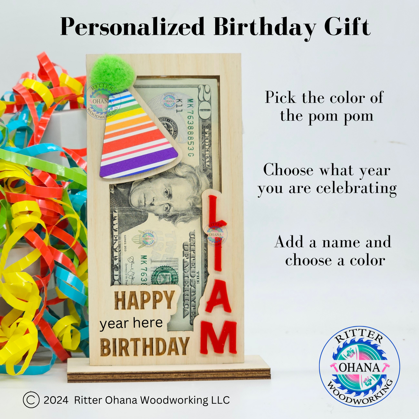 Birthday Hat Money Holder (strip)