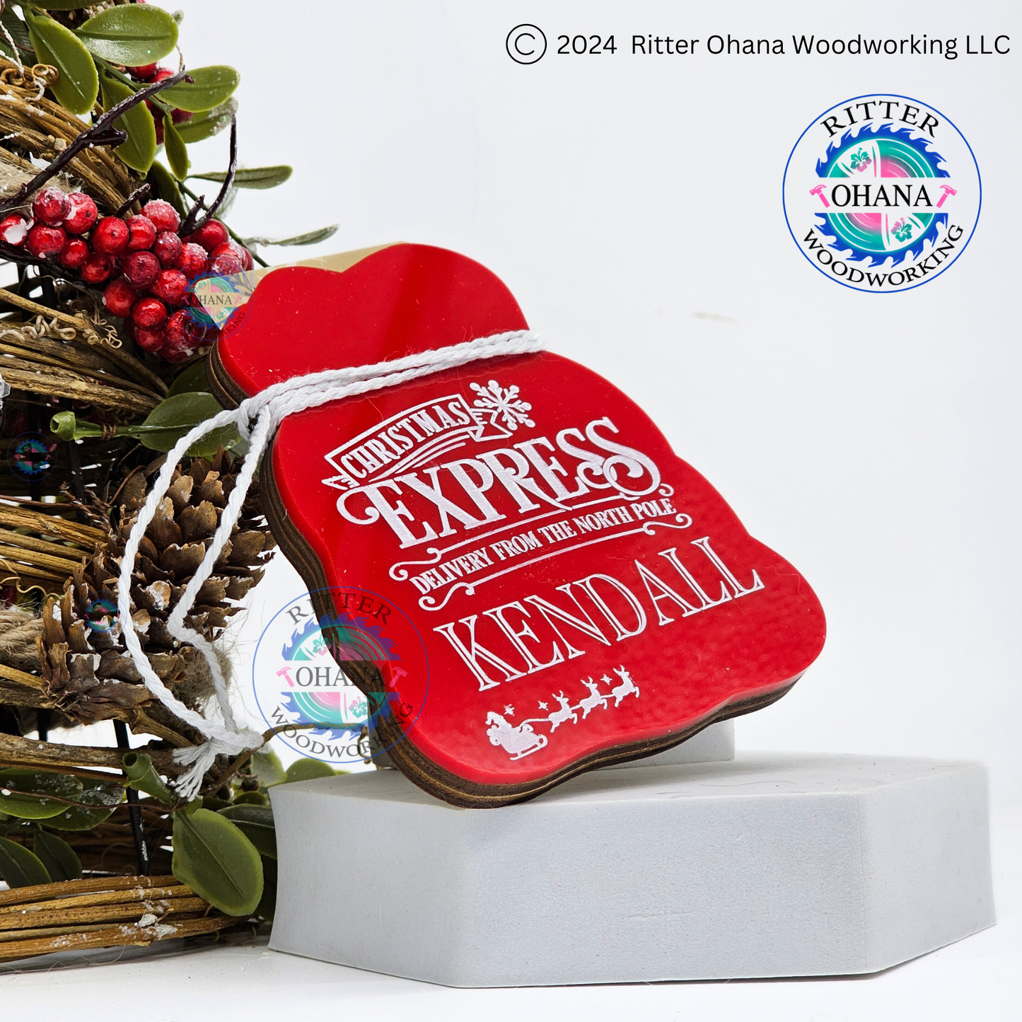 Personalized Santa Sack Money Holder/Gift Card Holder Ornament