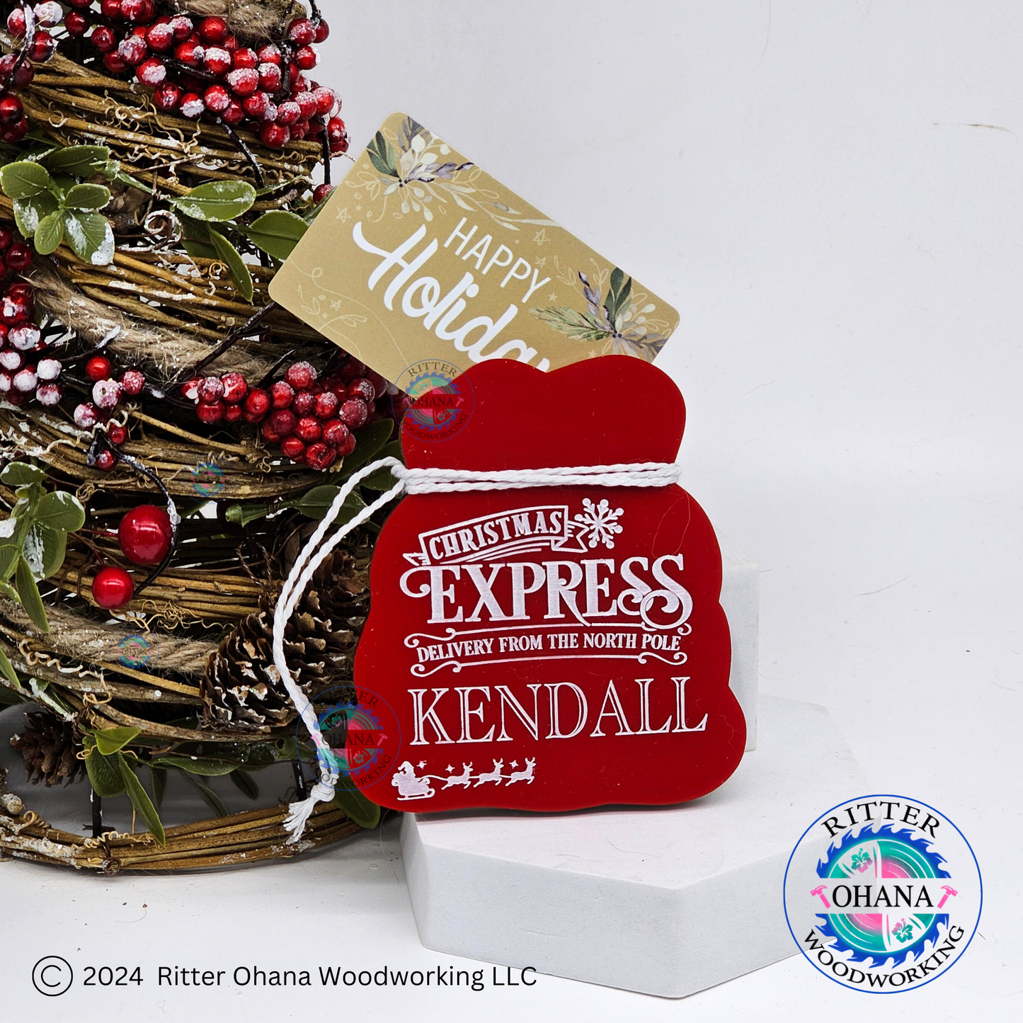 Personalized Santa Sack Money Holder/Gift Card Holder Ornament