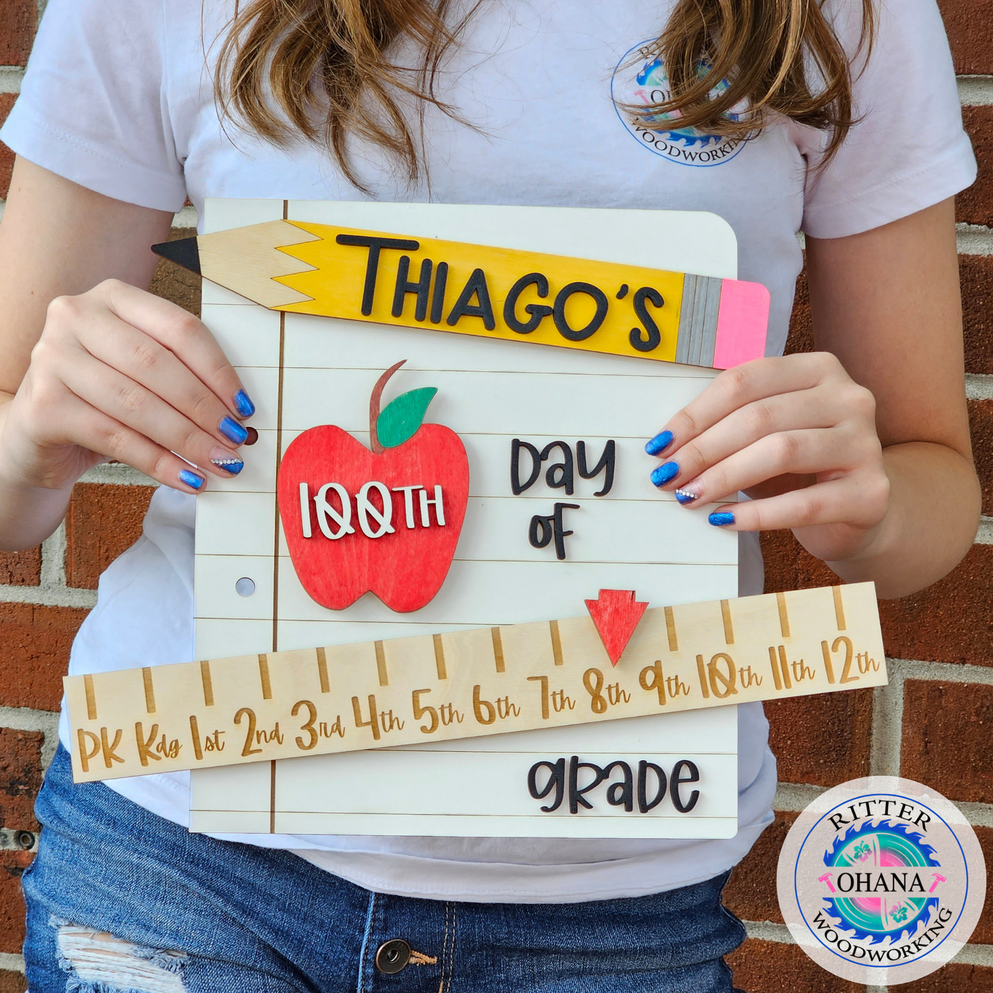 1st day of School Interchangeable Photo Board