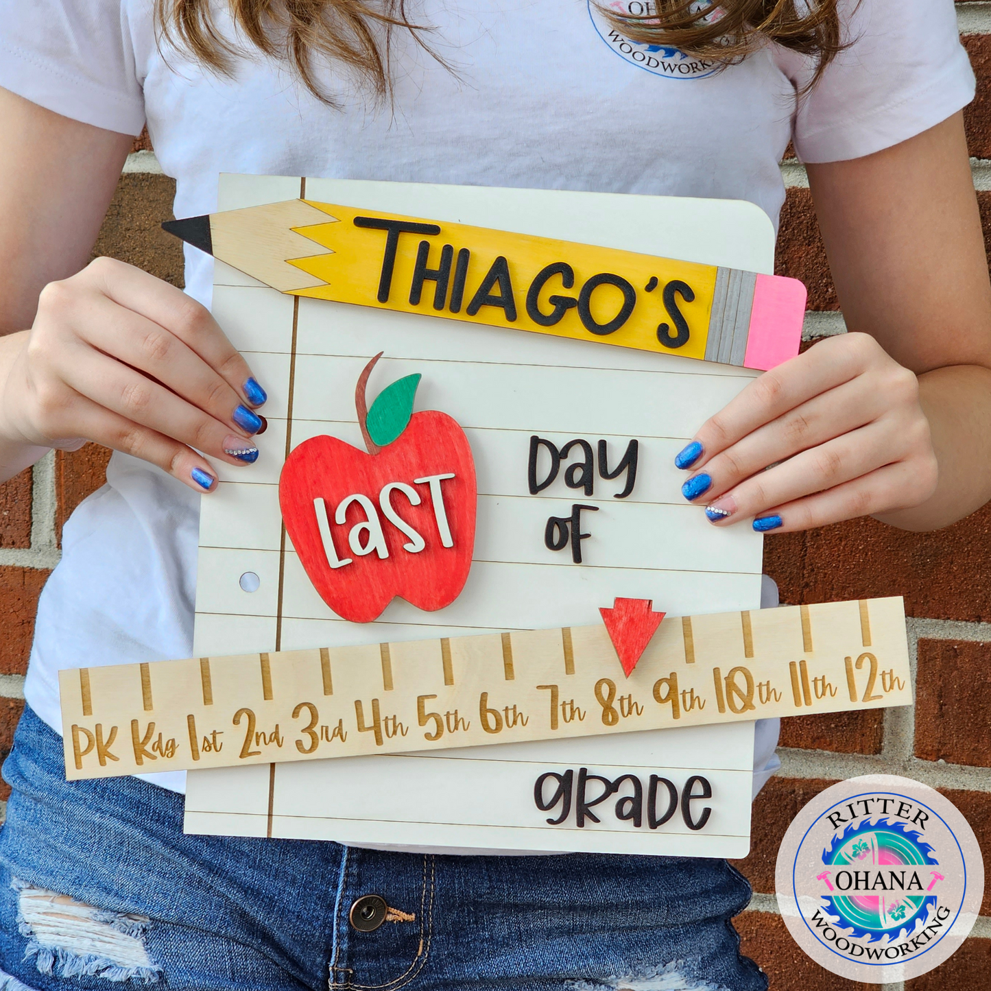 1st day of School Interchangeable Photo Board