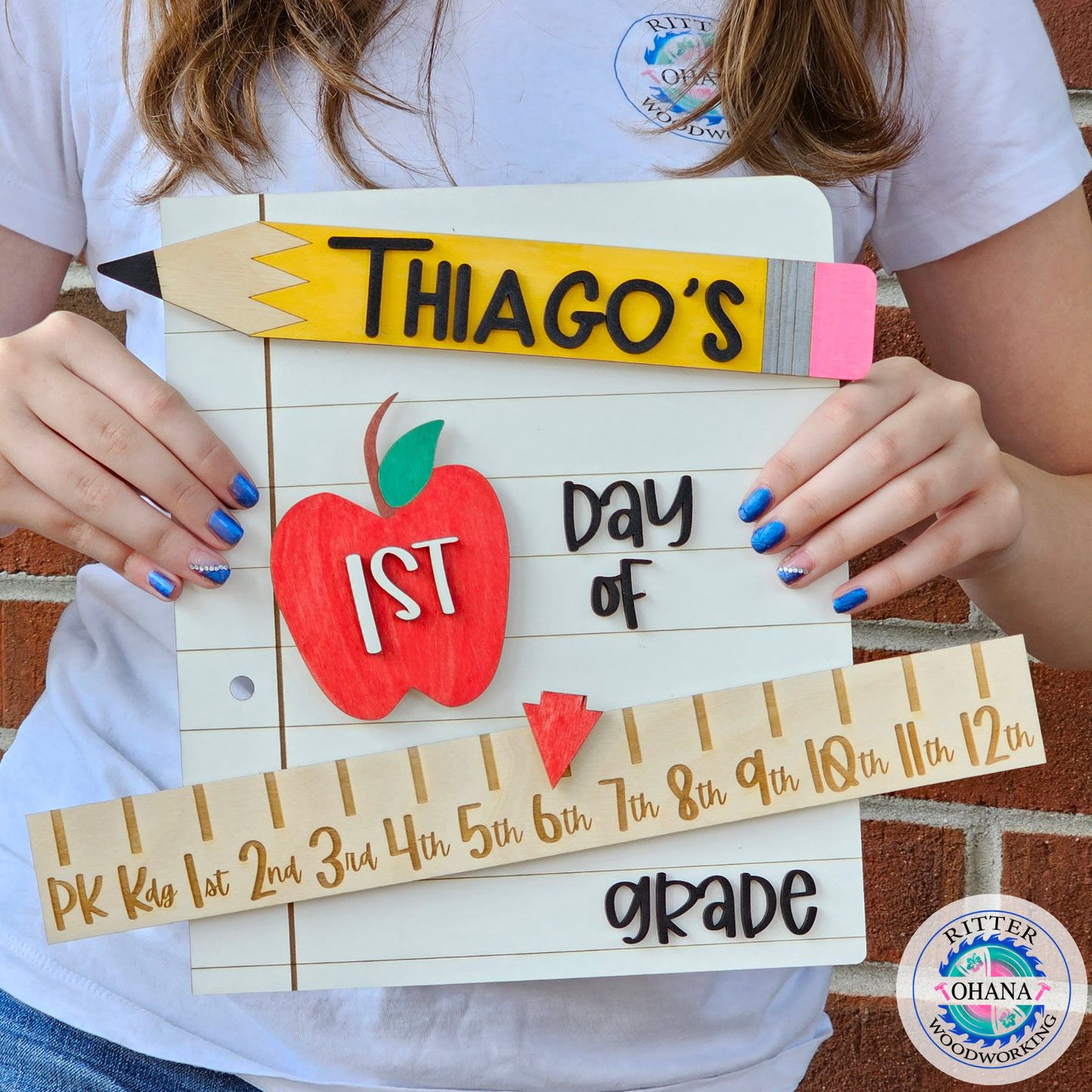 1st day of School Interchangeable Photo Board