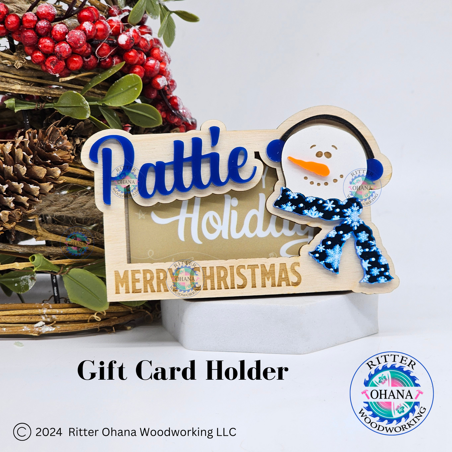 Snowman Gift Card Holder