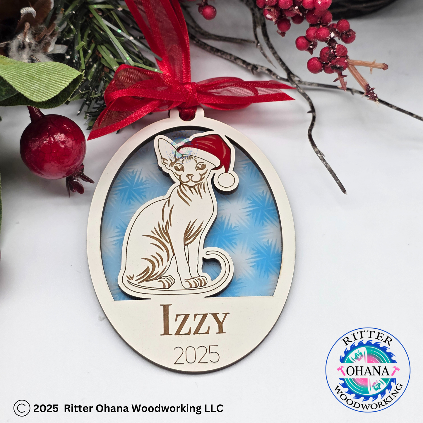 Personalized Sphynx Ornament