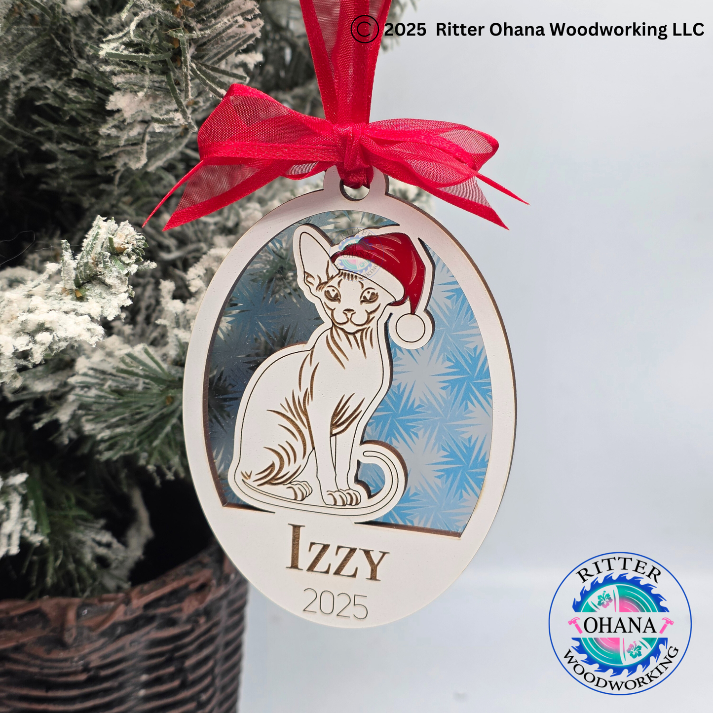 Personalized Sphynx Ornament