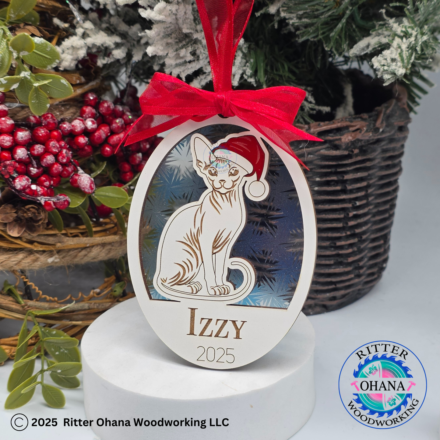 Personalized Sphynx Ornament
