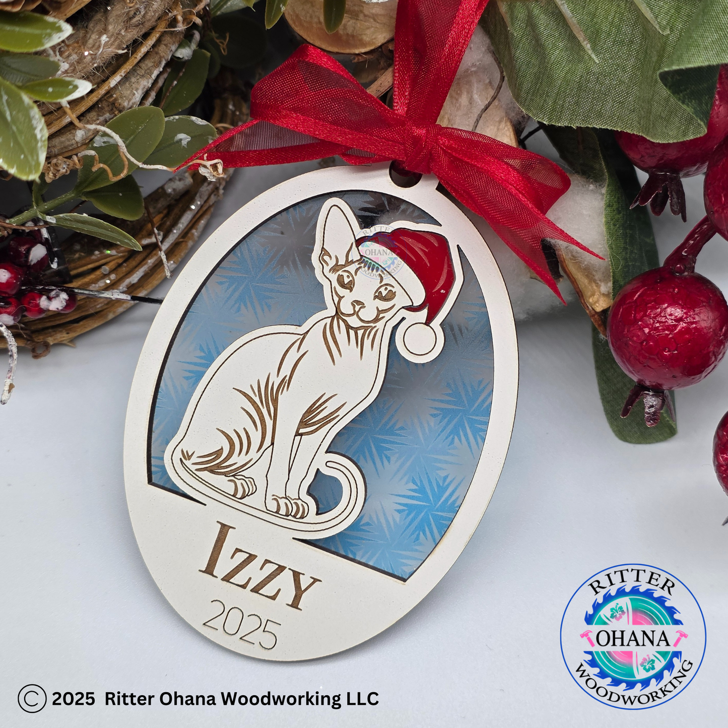 Personalized Sphynx Ornament