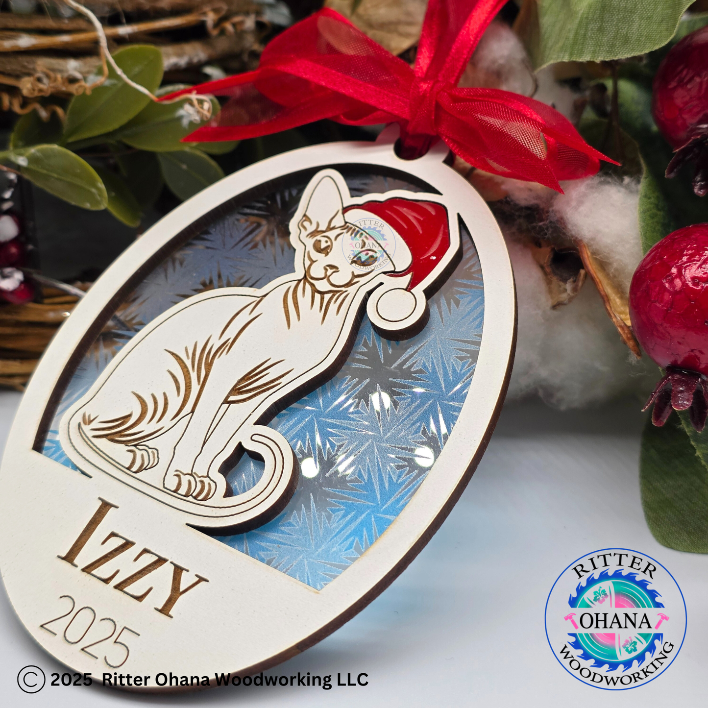 Personalized Sphynx Ornament