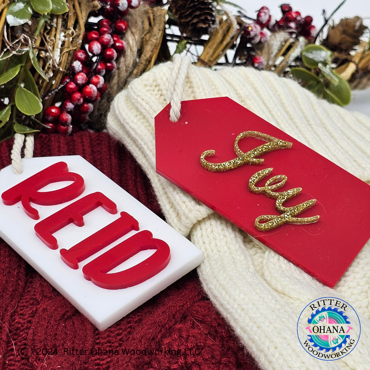 Personalized Christmas Stocking Tags