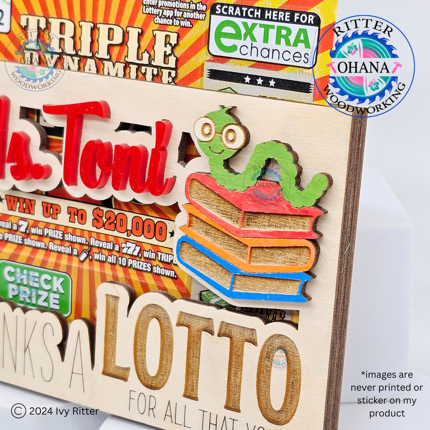 Teacher Lotto Ticket Holder