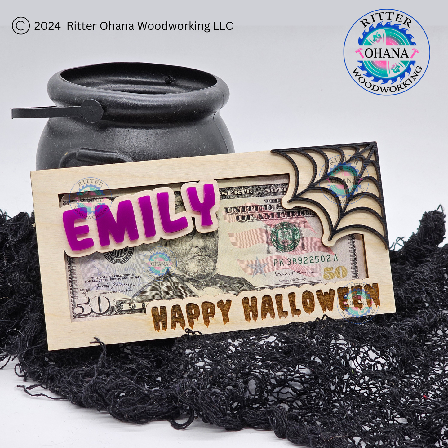 Halloween Spider Web Money Holder
