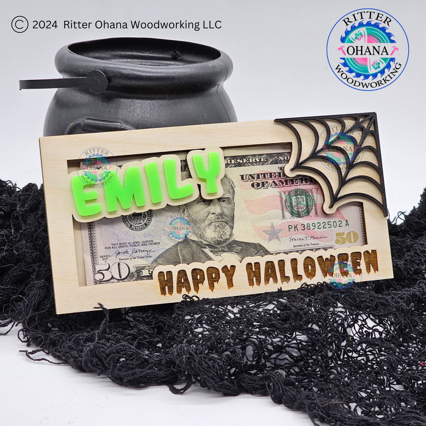Halloween Spider Web Money Holder