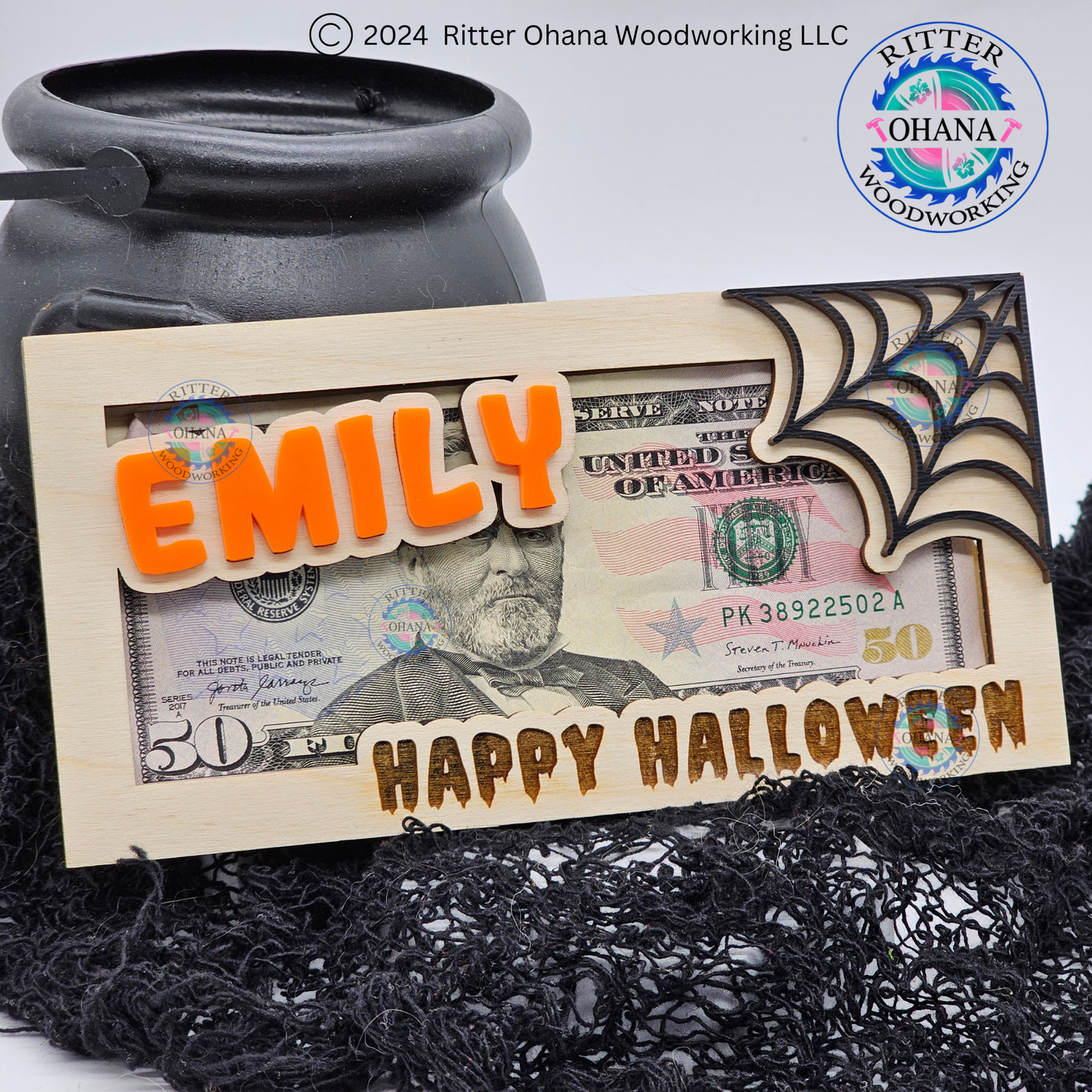 Halloween Spider Web Money Holder