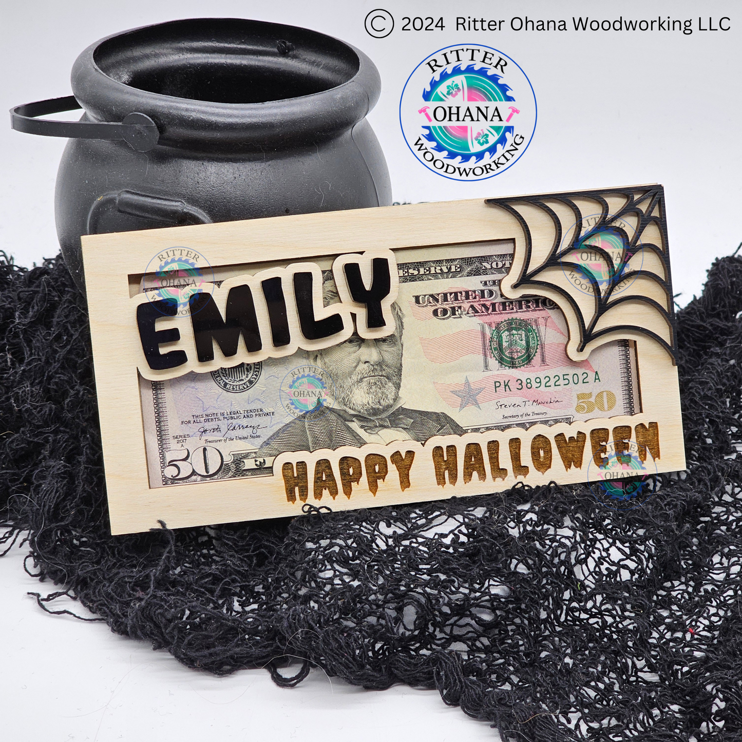 Halloween Spider Web Money Holder