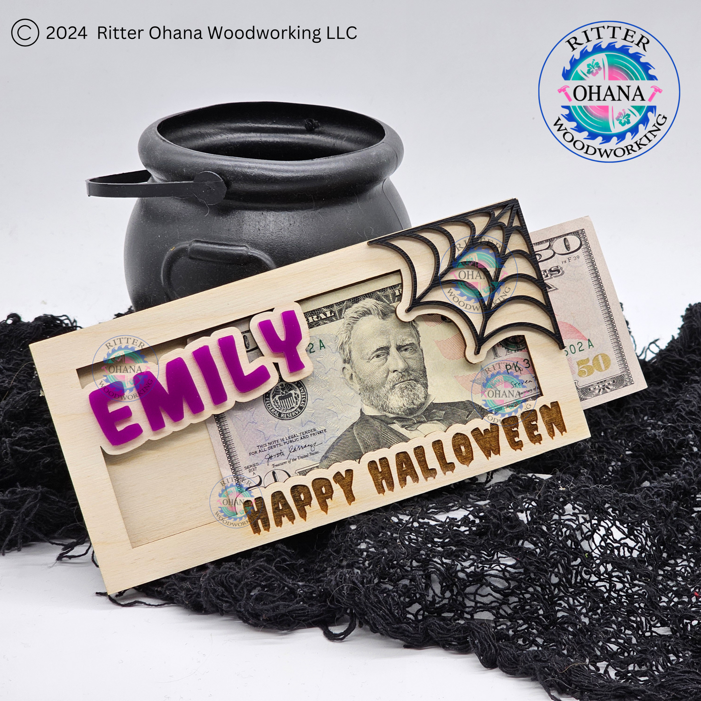 Halloween Spider Web Money Holder