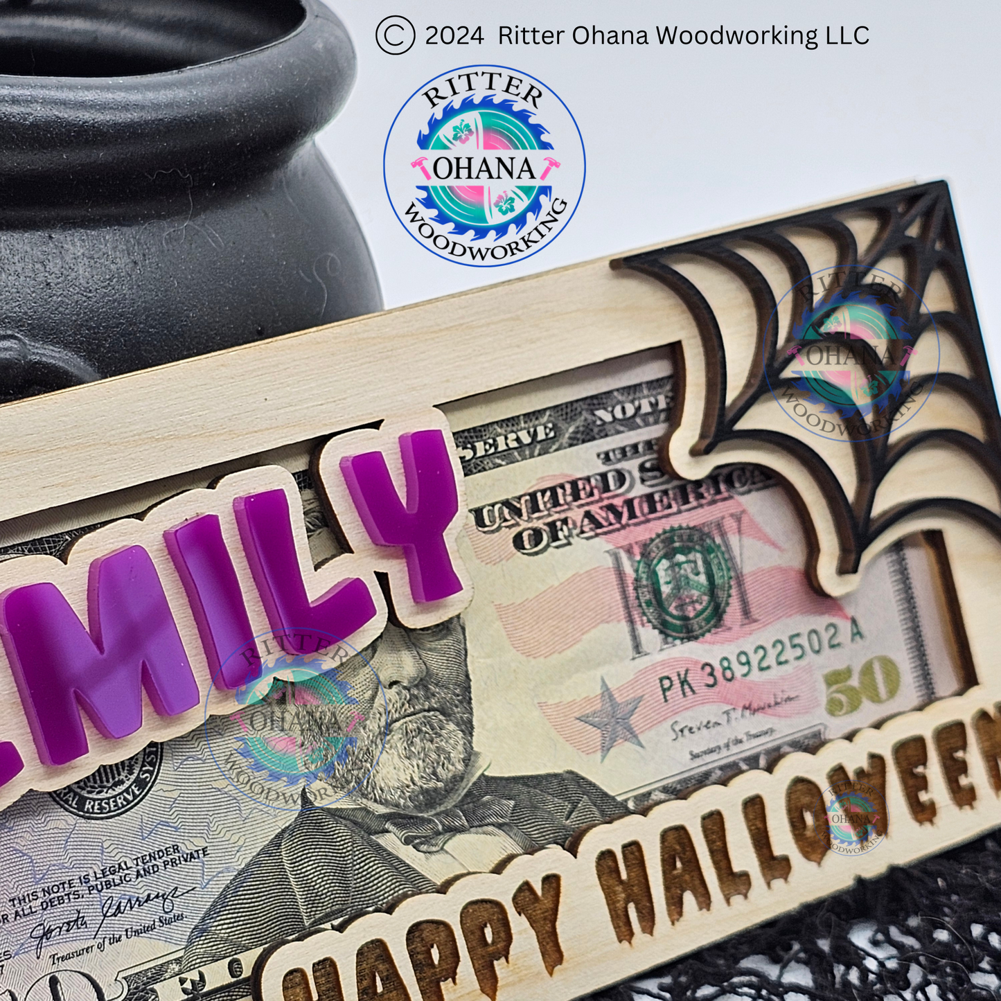 Halloween Spider Web Money Holder