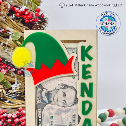 Christmas Elf Money Holder (stand)