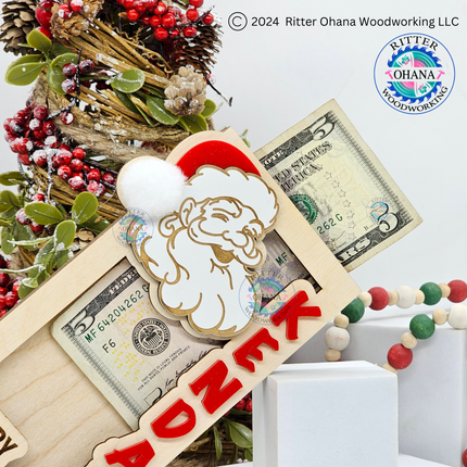 Christmas Santa Money Holder (upright)