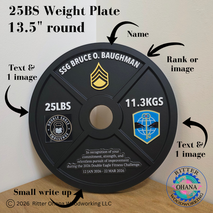 24LBS Weight Plate Plaque