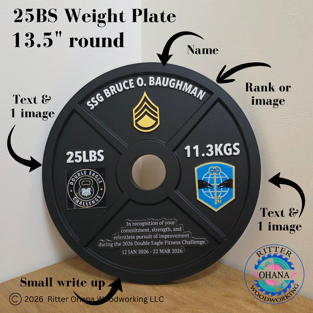 24LBS Weight Plate Plaque