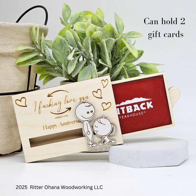 Funny Anniversary Gift Card Holder