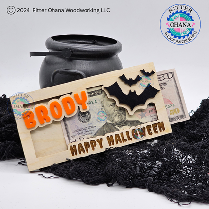 Halloween Bat Money Holder
