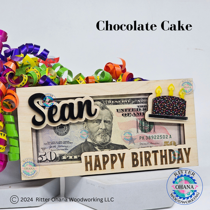 Birthday Cake Money Holder
