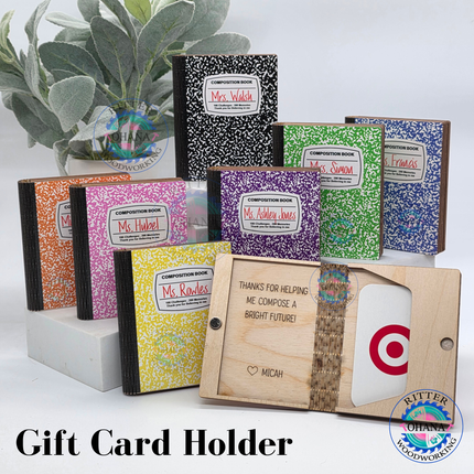 Composition Book Gift Hard Holder