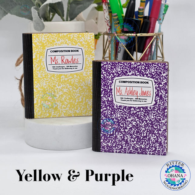 Composition Book Gift Hard Holder